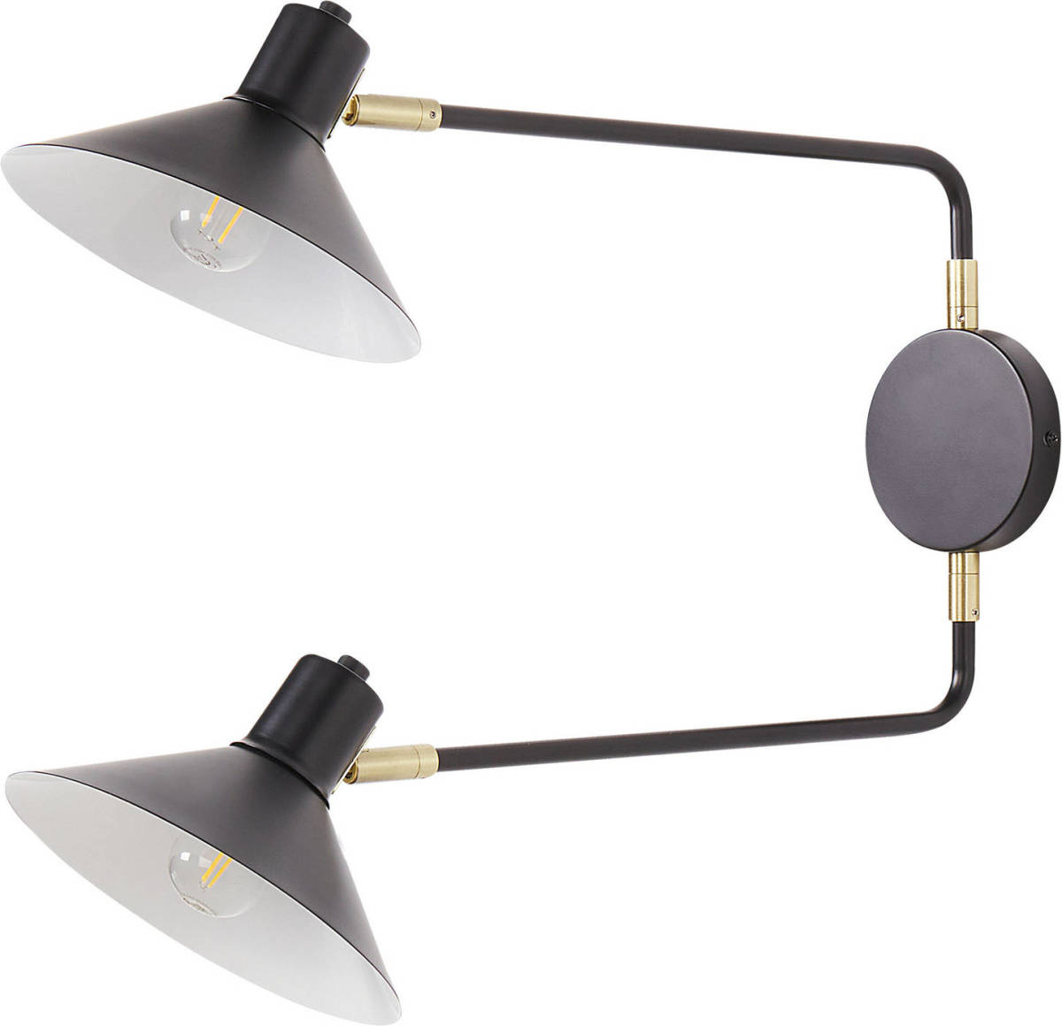Beliani KADASSA - Muurlamp-Zwart-Staal