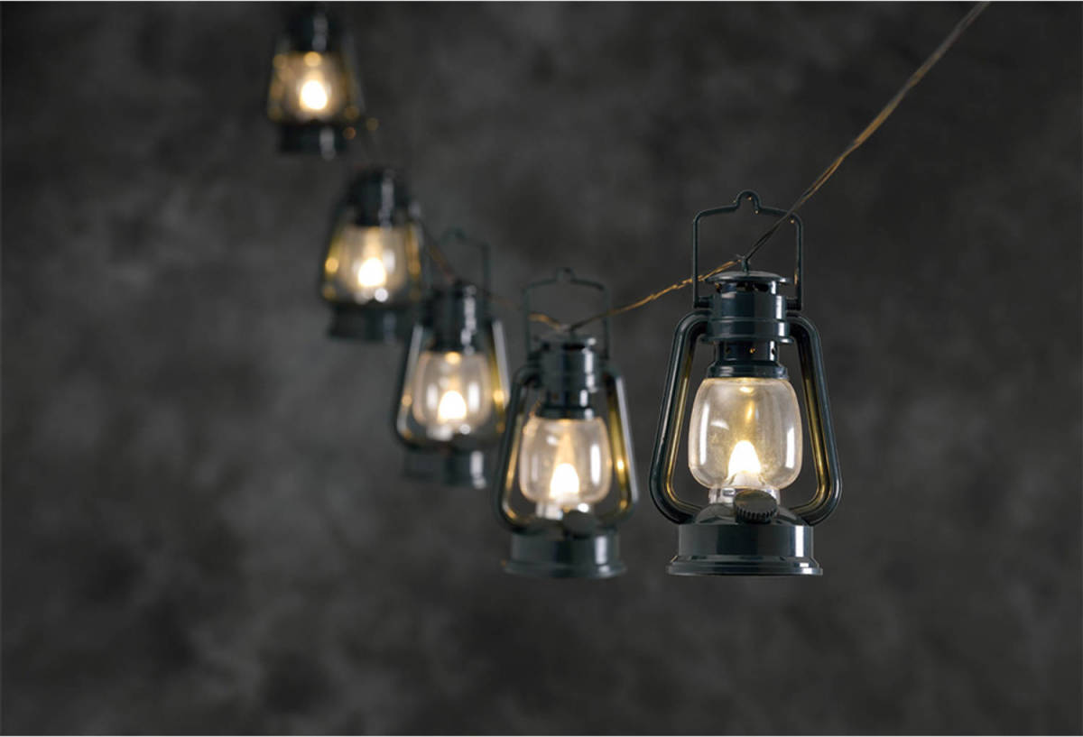 Konstsmide LED Lichtsnoer met 8 lantaarns - warmwit