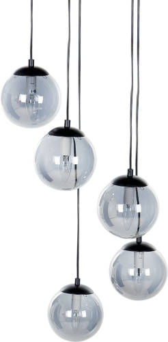 Beliani NOEL - Hanglamp-Zwart-Glas