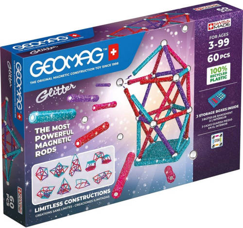 Geomag Glitter Set Recycled - 60-delig