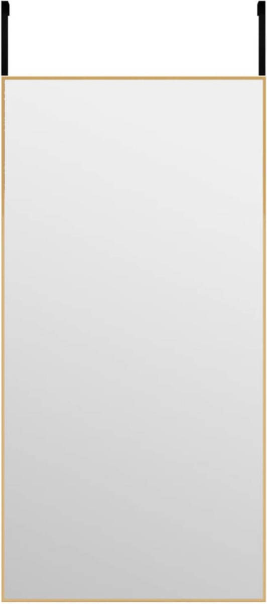 The Living Store Deurspiegel Goud - 40 x 80 cm - In hoogte verstelbaar