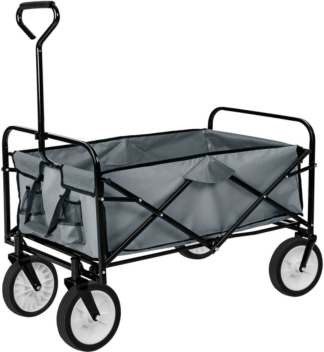 Tectake ® - Opvouwbare bolderkar bolderwagen - grijs - 403684