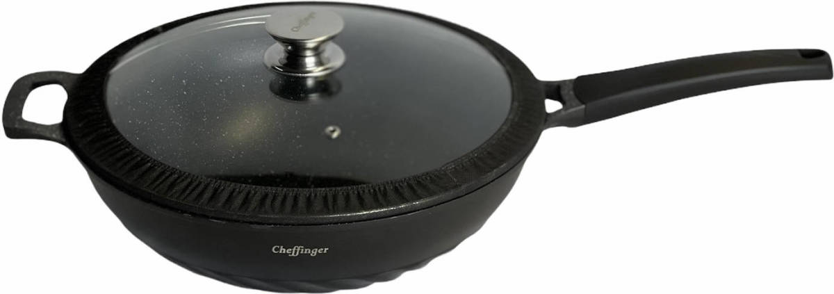 Cheffinger Wokpan - Antiaanbak - 32cm