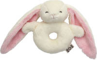 Nature Push Planet Dieren knuffel baby rammelaar konijn 10 x 15 cm - Rammelaars