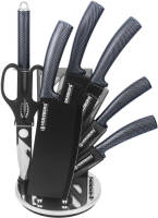 Herzberg 8 Pieces Knife Set with Acrylic Stand - Carbon