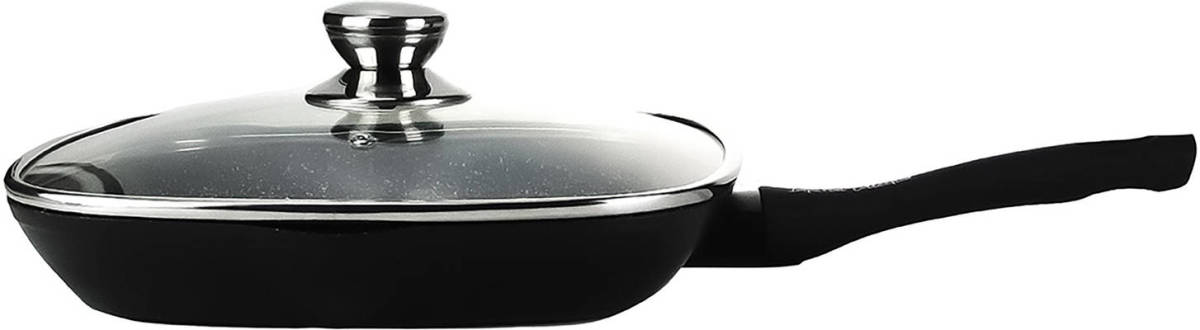 Imperial Collection 28cm Marble Coated Grill Pan with Lid