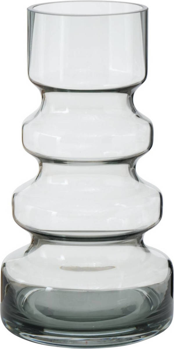 BOLTZE Stijlvolle glazen decoratieve bloemenvaas in het transparant glas van 25 x 13 cm - Vazen