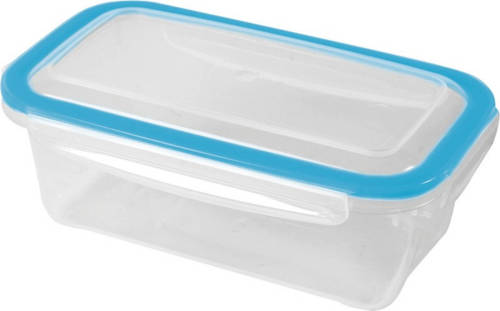 Hega Hogar 3x Voedsel plastic bewaarbakje 0,75 liter transparant - Vershoudbakjes