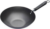 KitchenCraft - Oriental Wokpan, 30 CM, Carbonstaal, Non-Stick - KitchenCraft World of Flavours