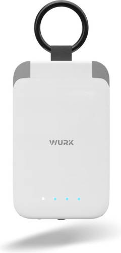 WURK Mini Powerbank - Mobiel Oplader - Geschikt voor Iphone, Apple en Samsung - 2000 mAh - Wit