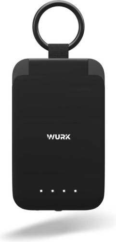 WURK Mini Powerbank - Mobiel Oplader - Geschikt voor Iphone, Apple en Samsung - 2000 mAh - Zwart