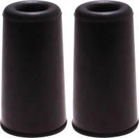 Deltafix Deurbuffer - 2x - deurstopper - zwart - rubber - 75 x 40 mm - Deurstoppers