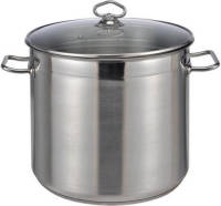 Hi 1x RVS Soeppan/pannen 20 liter met glazen deksel - Kookpannen
