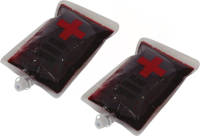 Fiestas Guirca Set van 2x stuks zakje vloeibaar horror nepbloed schmink 200 ml - Schmink