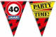 Paperdream 3x Versiering 40 jaar slingers 10 meter - Vlaggenlijnen