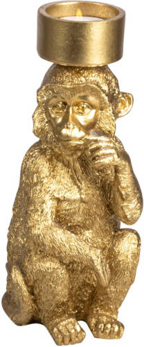 Gusta Theelichthouder aap ø15x22,5cm goud