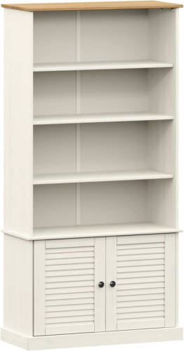 VidaXL Boekenkast VIGO 85x35x170 cm massief grenenhout wit