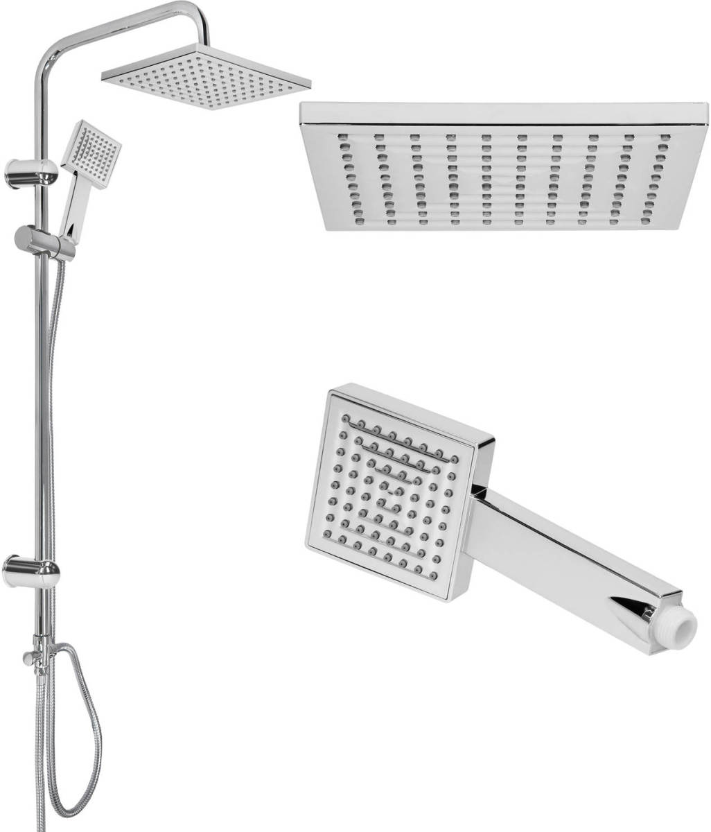 ECD Germany Douchesysteem zilver, roestvrij staal