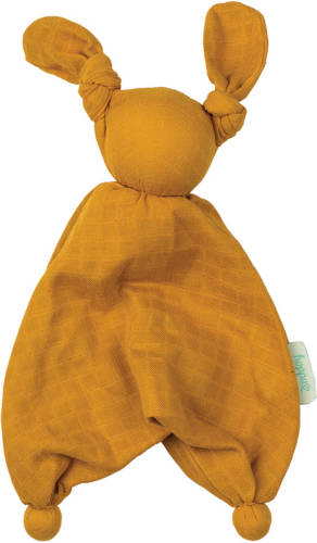 Hoppa - Baby - Knuffel - Knuffeldoekje - Speendoekje - Hydrofiele doek - Floppy - Ochre