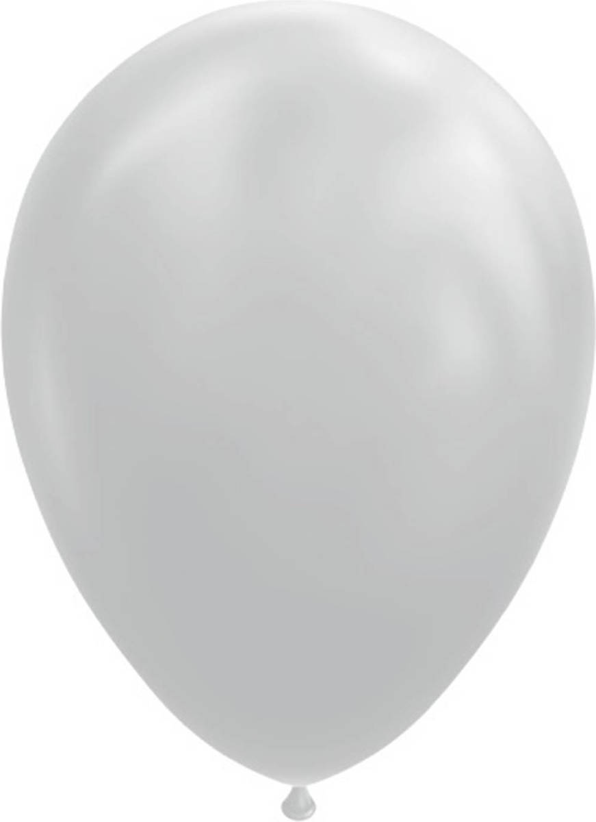 Globos Wefiesta ballonnen 30 cm latex cool grijs 10 stuks