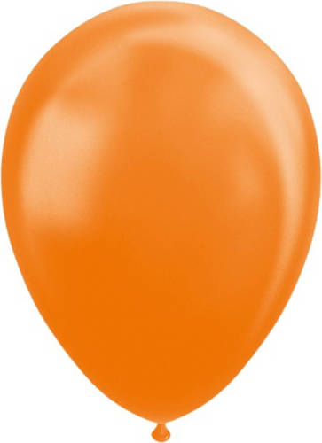 Globos Wefiesta ballonnen parel 30 cm latex oranje 10 stuks