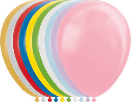 WAYS_ Wefiesta ballonnen metallic/parel 30 cm latex 10 stuks