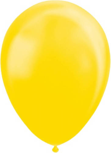 Globos ballonnen metallic 30 cm latex geel 10 stuks
