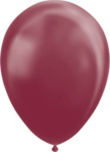 Globos Wefiesta ballonnen metallic 30 cm latex bordeaux 10 stuks