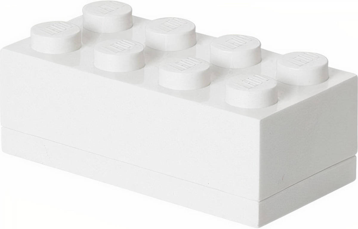 LEGO mini-opbergsteen 8 noppen 4,6 x 9,2 cm polypropeen wit
