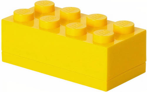 LEGO mini-opbergsteen 8 noppen 4,6 x 9,2 cm polypropeen geel