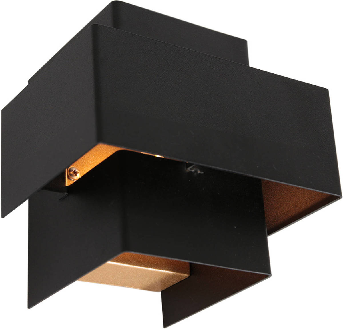 Steinhauer Muro wandlamp zwart metaal 12,5 cm diep