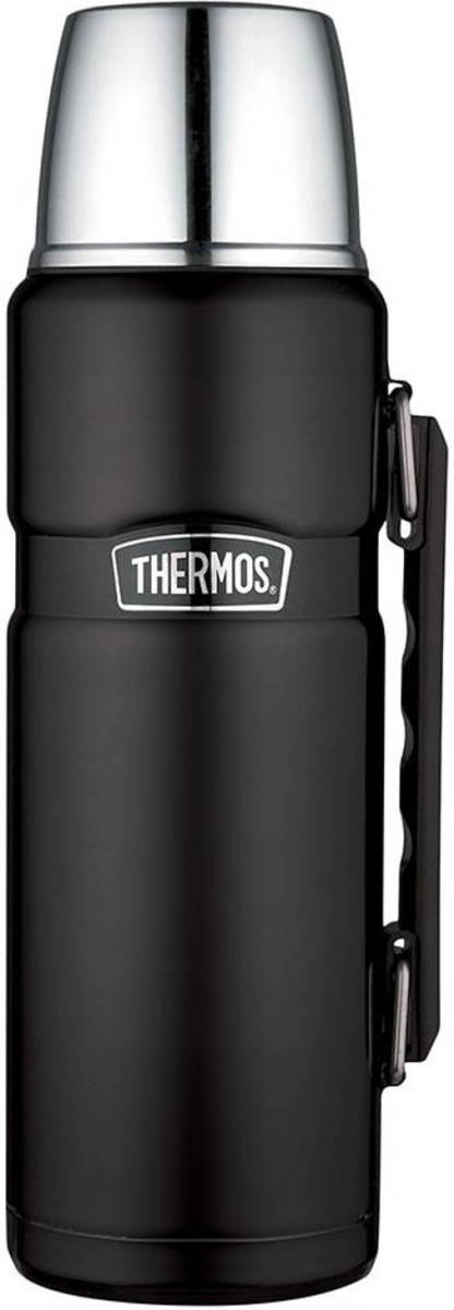 Thermos King thermosfles - 1,2 l - mat zwart