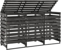 VidaXL Containerberging driedubbel 210x75x121 cm geverfd grenenhout