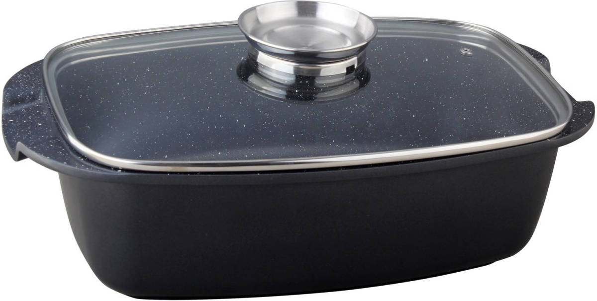 Herzberg HG-7032RG: 32cm Marble Coating Roaster Grill