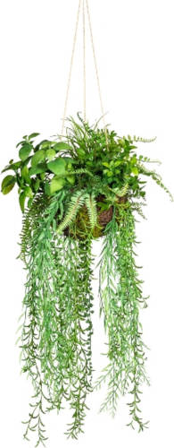 Kopu ® kunstplant BOL met diverse hangplanten 80 cm - Groen