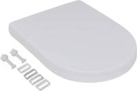 The Living Store Toiletbril - Soft-close - Wit - Kunststof (PP) - 48 x 35 cm - Verstelbaar - Geschikt voor alle