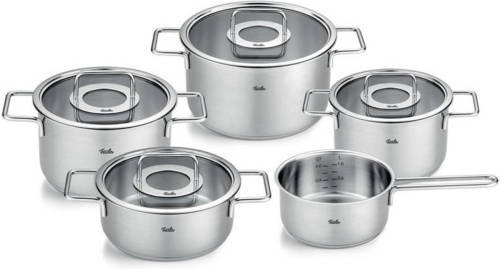 Fissler Pure Collection Pannenset met glazen deksel - 5 delig