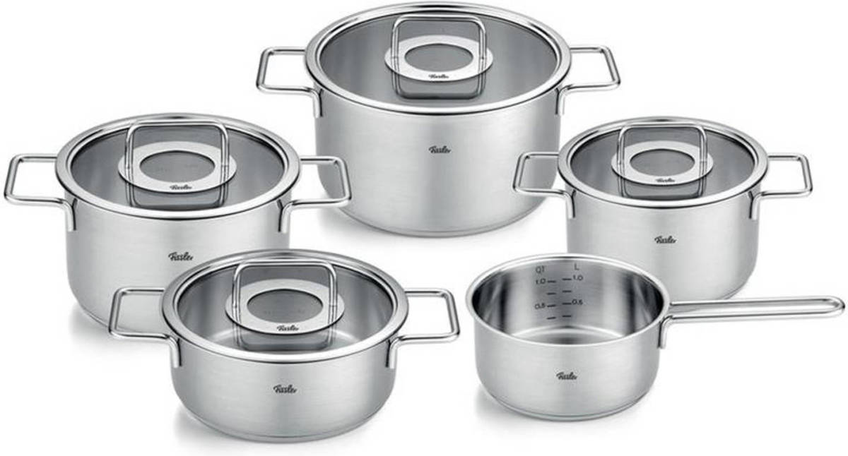 Fissler Pure Collection Pannenset met glazen deksel - 5 delig