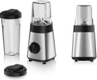 Alpina Blender Smoothie Maker 300W - Incl. Smoothie Beker 300ml en 600ml - Roestvrij Staal - Zilver/Zwart
