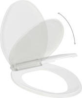 The Living Store toiletbril productgrootte - soft-close quick-release - wit polypropyleen 47x35cm 110-170mm 15mm