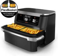 Ninja Foodi AF500EU Mega Dubbele Airfryer XXL - 10.4 Liter - Twee Kookvakken of Één MegaZone - Heteluchtfriteuse