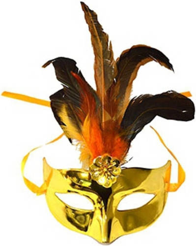 Funny Fashion Voordelig oogmasker metallic goud - Verkleedmaskers