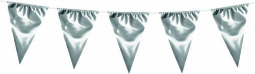 Boland XXL zilverkleurige slingers 10 meter - Vlaggenlijnen