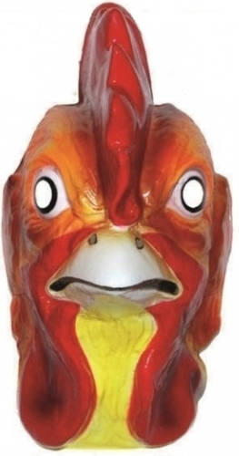 Funny Fashion Plastic hanen/kippen dieren masker voor volwassenen - Verkleedmaskers