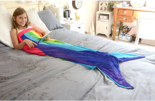 Snug-Rug zeemeermin staart deken - regenboog