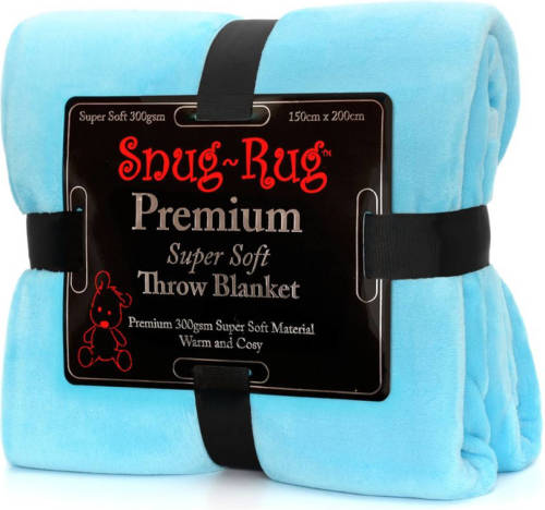 Snug-Rug premium throw deken - scuba blauw