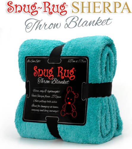 Snug-Rug throw deken - blauwgroen