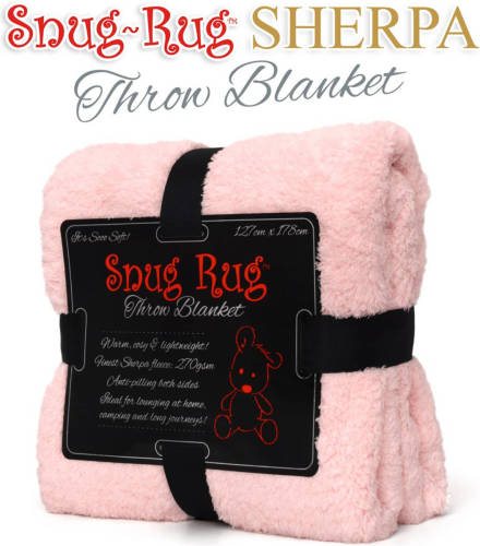 Snug-Rug throw deken - kwarts roze