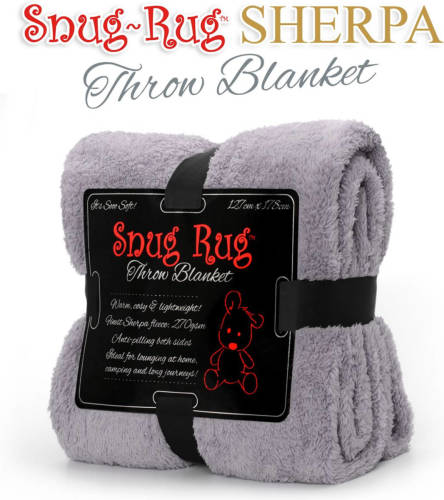 Snug-Rug throw deken - lila grijs