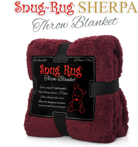 Snug-Rug throw deken - moerbei rood